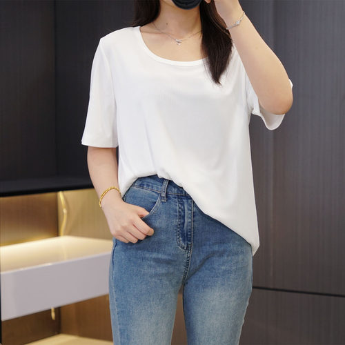 超百搭必入款纯色弹力短袖T恤