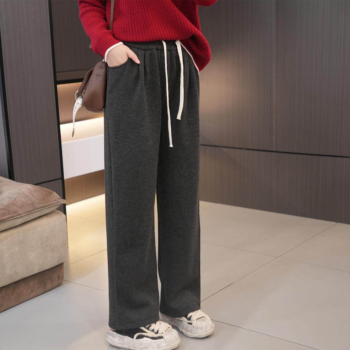 冬季大码加绒保暖糯米裤 125-200斤胖mm松紧腰抽绳宽松阔腿拖地裤,女装/女士精品,大码裤装,淘宝优惠券,粉丝福利购,淘宝优惠卷