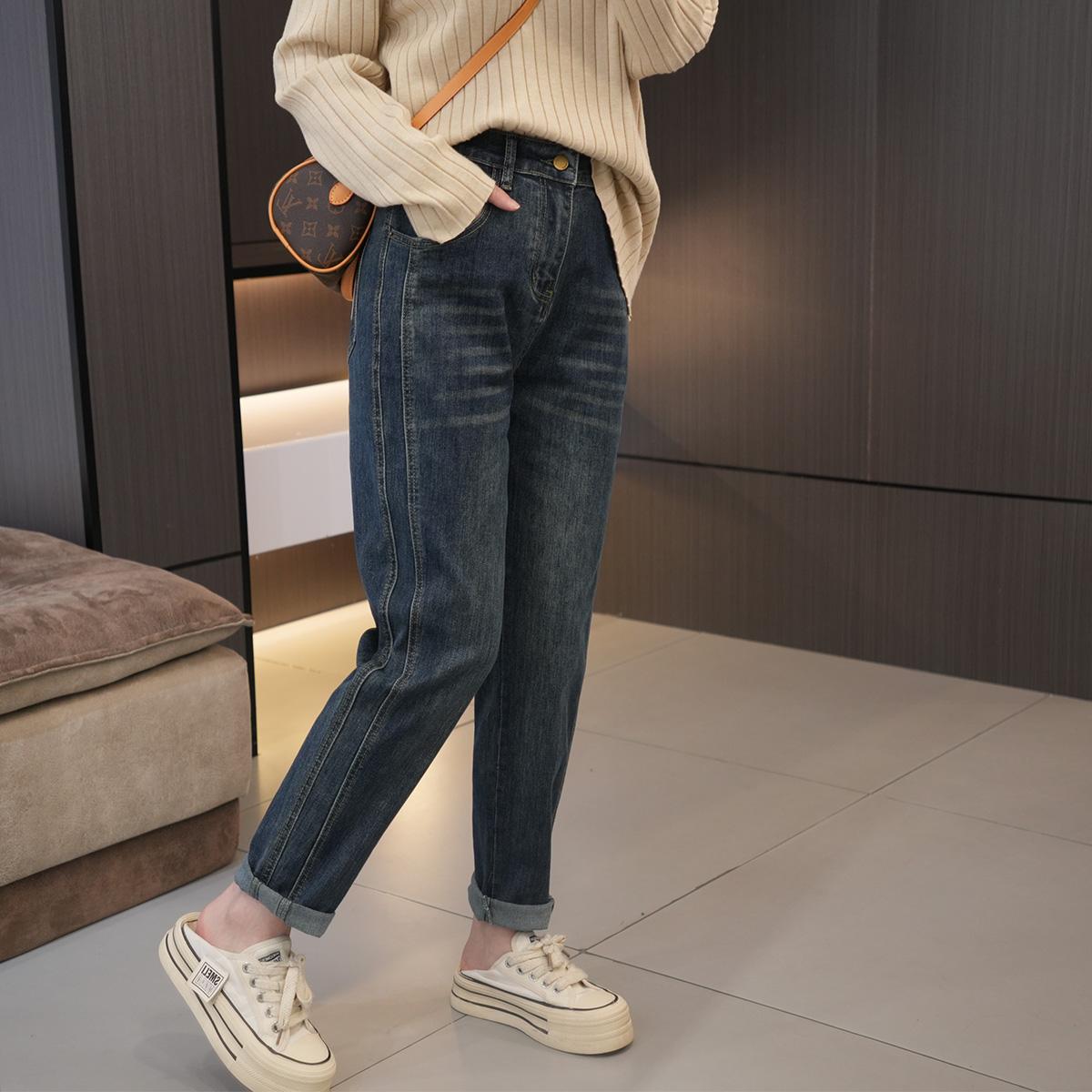 巨显瘦加厚高腰百搭老爹裤闭眼入