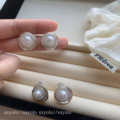 xxyolo韩风女复古气质珍珠耳环