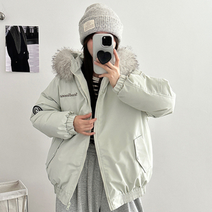 今年很火的新款薄荷绿工装派克服棉衣棉服女韩版宽松外套学生女大