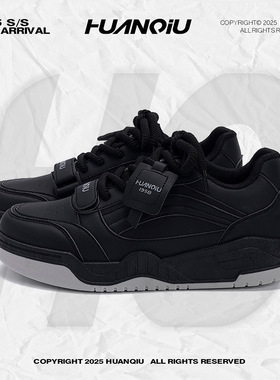 环球隐形增高板鞋ZHQ5729秋季百搭潮流机能风男鞋黑色复古休闲鞋