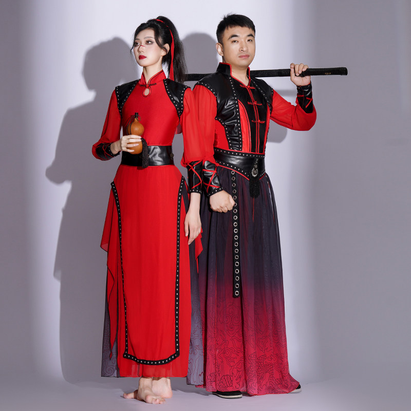 打鼓服演出服新款中国鼓服装国风民族服装/舞台装