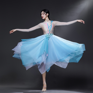 艺考中国舞舞蹈服古典舞飘逸演出服练功服古典舞服装仙气伴舞中裙