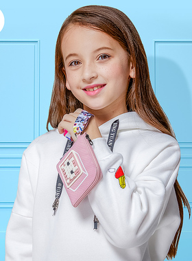 Upixel顽意像素拼图零钱包 少男少女学生小钱包手挽手机包迷你包