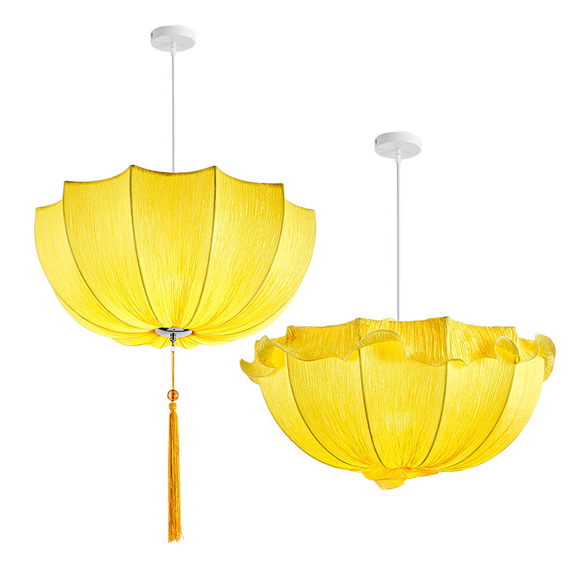 新中式灯具中国风灯笼伞灯茶楼过道走廊餐厅火锅店仿古布艺吊灯