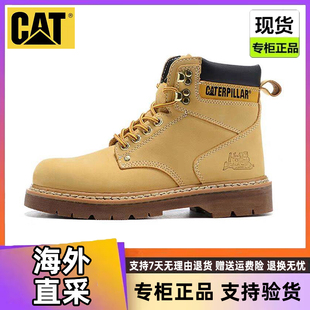 CAT卡特男鞋高帮马丁靴经典大黄靴情侣款水晶底工装鞋pwc74010940
