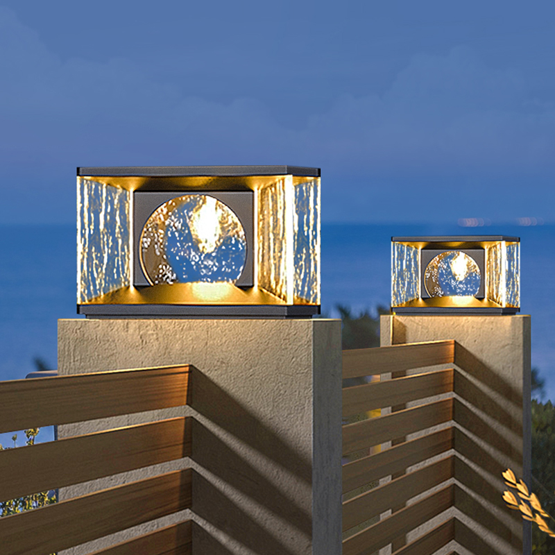 别墅室外庭院防水太阳能柱子灯