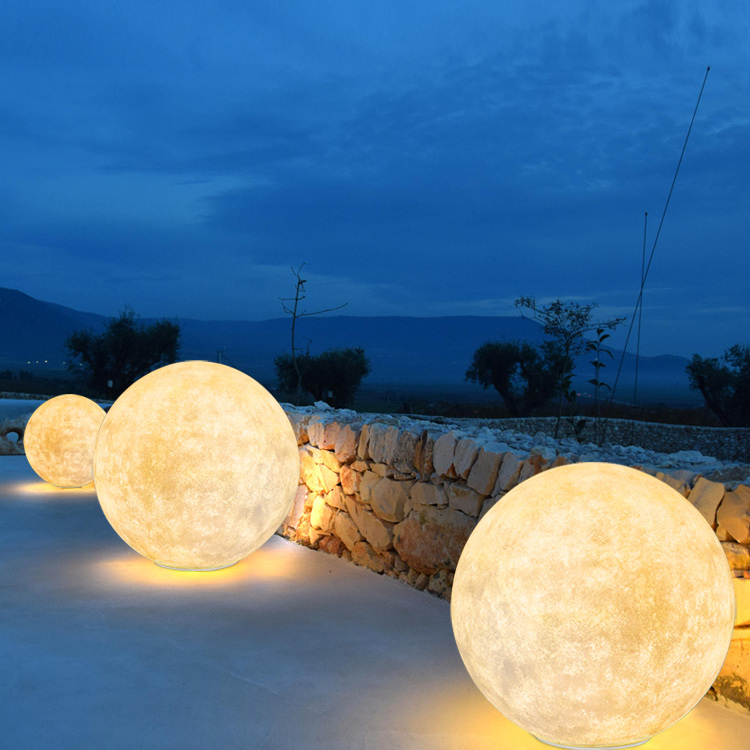 韩都月球灯太阳能户外防水草坪灯