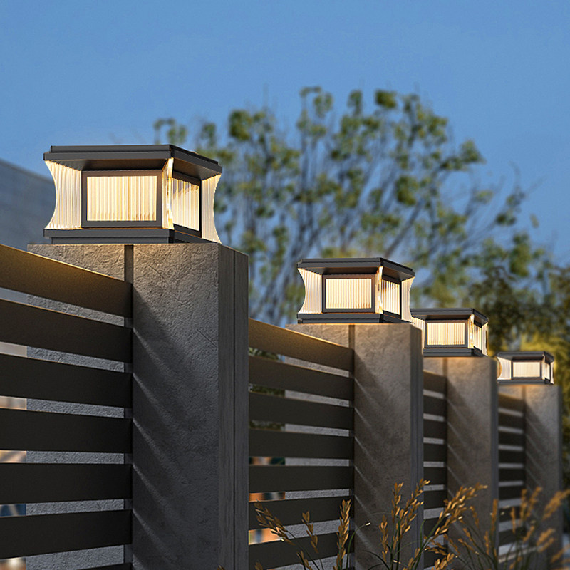 围墙柱头灯太阳能庭院柱子灯别墅大门柱灯自建房户外门垛灯墙头灯