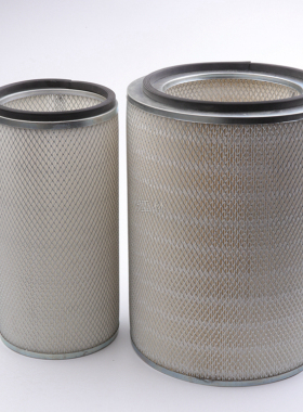 适配陕气德龙x300空气滤芯 A415 K3051 3052空气滤清器 平底铁盖