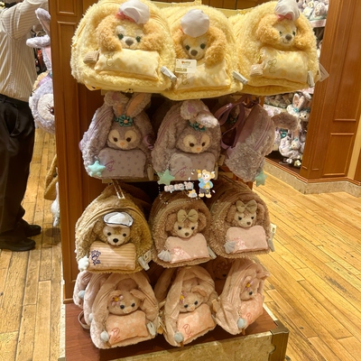 香港迪士尼玲娜贝儿饼饼双肩包星黛露雪莉玫毛绒背包