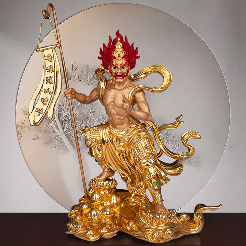 面然大士佛像台湾纯铜贴金乌尤鬼王菩萨普度公法门焰口面燃大士像