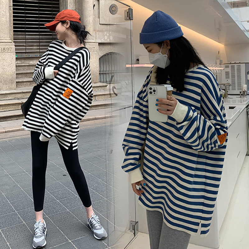 출산복 봄 가을 신상품 가을 인터넷 레드 투피스 임신 가을 의류 세트 패션 스타일