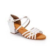 软底专业儿童中跟四季 2230编织款 成人粗跟通用 皮鞋 AG少儿拉丁舞鞋