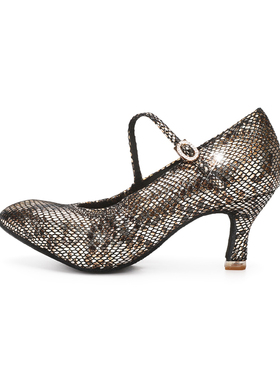 国标鞋AG5013-006幻彩女摩登鞋软羊皮探戈交谊舞鞋有带室内毛底