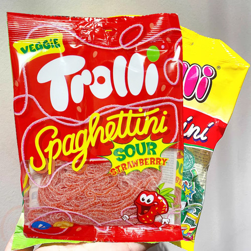 德国进口！口力酸爽草莓天线糖朴灿烈金智妮同款苹果线条软糖果