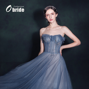 礼服 礼服高端轻奢小众成人礼演出订婚敬酒年会法式 Obride 星河