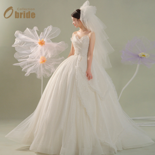 新娘抹胸婚纱大码 原创2024年新款 小个子出门纱定制 艾拉 Obride