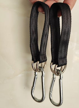 小孩荡秋千配件吊绳吊椅吊篮单杠挂带绳子挂钩弹簧钩连接带悬挂扣