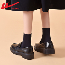 年春秋季新款单蝴蝶结小众设计感2022高跟一字扣带玛丽珍女皮鞋子