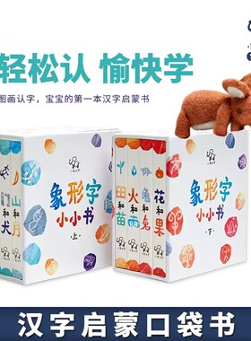 小象汉字宝宝 2022象形字小小书幼儿看图识字识物甲骨文象形字儿童图书绘本故事书幼儿园洞洞启蒙益智早教书婴儿翻翻书
