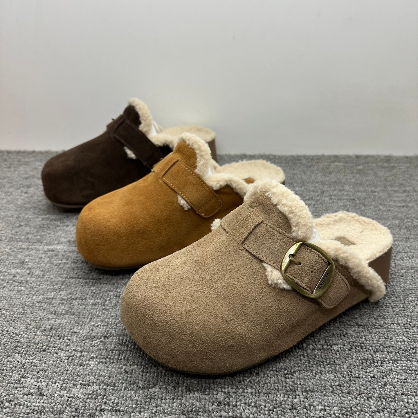 撤柜处理真皮厚底加绒勃肯鞋内增高包头半拖鞋女冬新款冬季棉拖鞋,女鞋,勃肯鞋/软木鞋,淘宝优惠券,粉丝福利购,淘宝优惠卷