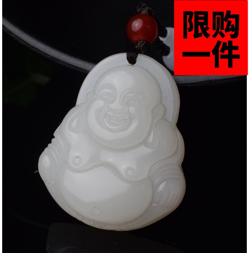 新疆挂件女款大肚佛项链玉坠
