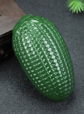 和田玉碧玉岁岁平安玉米手把件天然玉石硕果累累包谷穗挂件手抓件