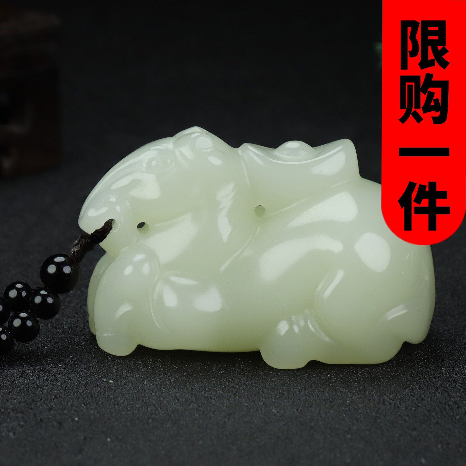 新疆和田玉生肖马手把件白玉籽料马上有钱把玩件玉原石马把件挂件