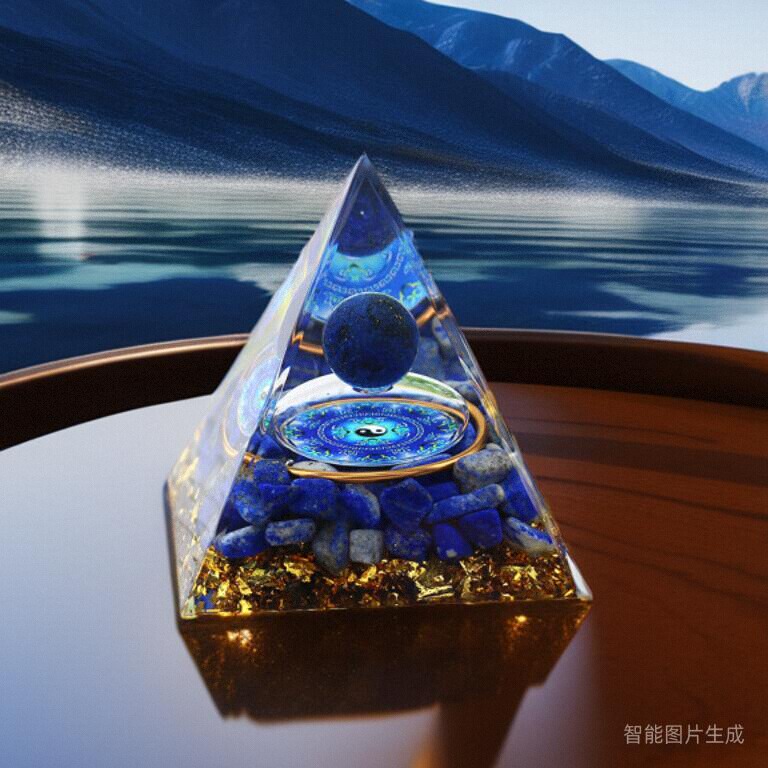 桌面摆件树脂滴胶青金石