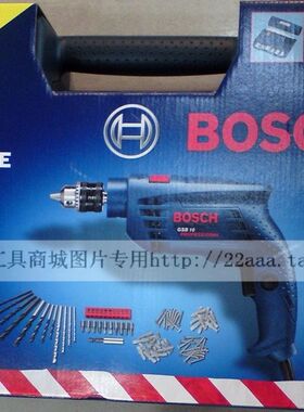 正宗博世GSB10RE套装家用冲击钻手持式调速电钻10mm夹头无级变速