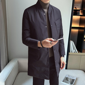 2108`大口袋工装 羽绒棉服中长款棉衣男  P135  黑色图片