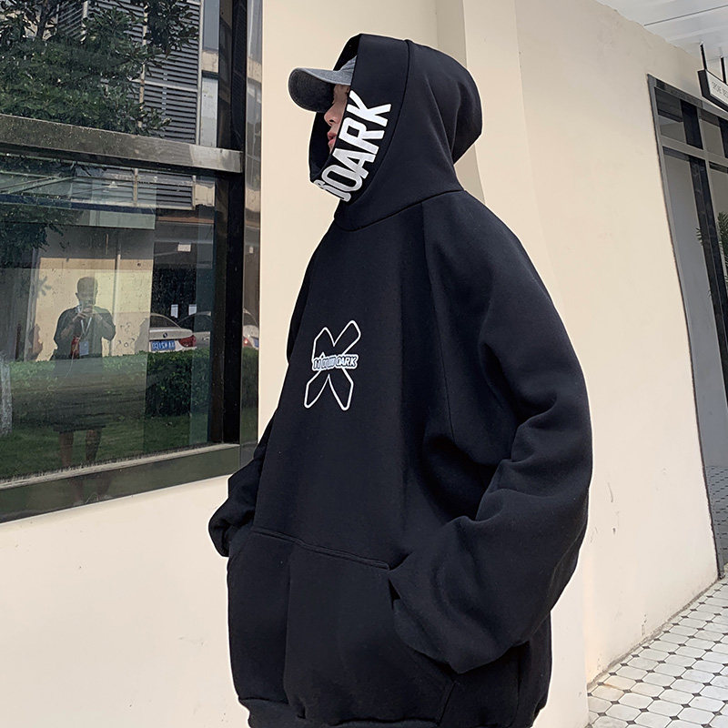 WS06潮牌高街宽松大码中性港风ins字母连帽卫衣外套男P58,女装短外套,电商A066