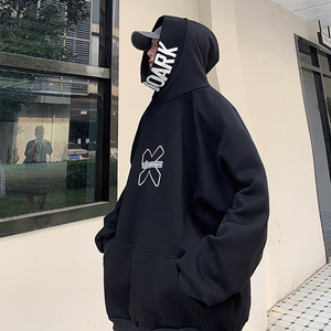 WS06潮牌高街宽松大码中性港风ins字母连帽卫衣外套男 P58图片