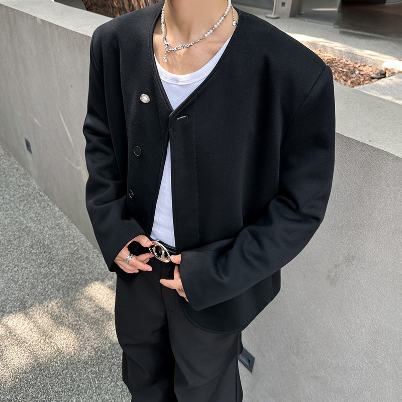 KT1031垫肩款新款秀场百搭珍珠休闲中式夹克外套男P98,男装夹克,电商A066