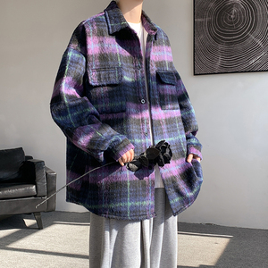 CT31宽松 美拉德呢料外套男学生港味夹克   P78图片