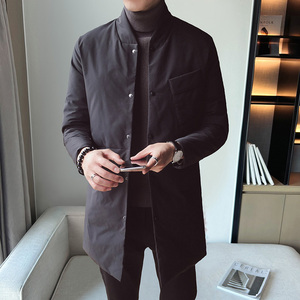2108`大口袋工装 羽绒棉服中长款棉衣男  P135  黑色图片