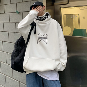 WS06潮牌高街宽松大码中性港风ins字母连帽卫衣外套男 P58图片