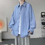 CR020`格子潮牌高街ins衬衫男女P45，男装衬衫，电商A066