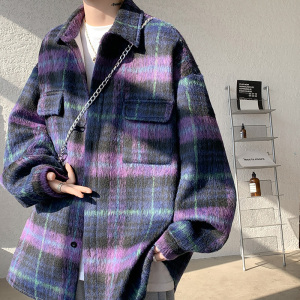 CT31宽松 美拉德呢料外套男学生港味夹克   P78图片