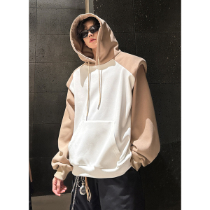 KT1003`套装假两件垫肩款ins潮流高级连帽卫衣男女卫衣P75裤子P48图片