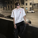 KT1026`（垫肩可拆装）唇印短袖T恤男ins潮牌上痞帅P48，男装T恤，电商A066