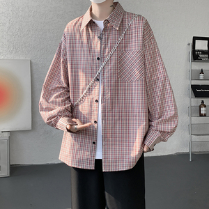 CR020`格子潮牌高街ins衬衫男女P45图片