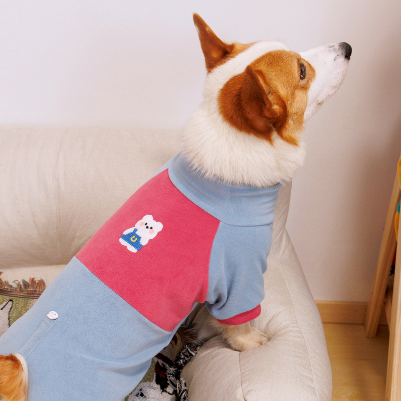 宠物包肚四脚衣柯基柴犬边牧狗狗冬季加绒保暖衣服服装