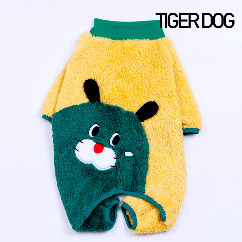 宠物毛绒秋冬法斗巴哥柴犬小狗狗双面绒加绒加厚四脚衣