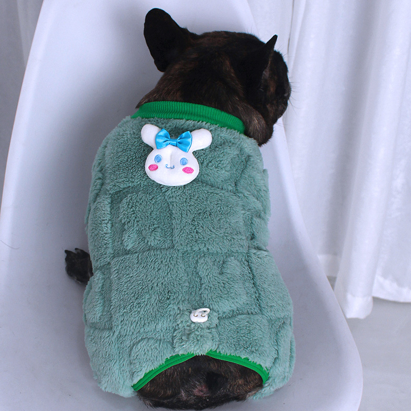 Tiger dog巴哥法斗小狗狗中型犬秋冬保暖材质双面绒御寒四脚衣服