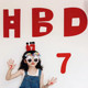 ins风网红周岁HBD字母背景墙男孩女孩儿童生日派对布置场景装 饰品
