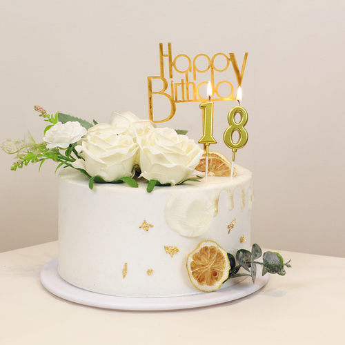 金色数字蜡烛儿童周岁生日派对
