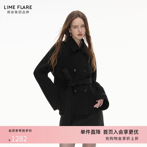 朗姿莱茵福莱尔100%绵羊毛外套女